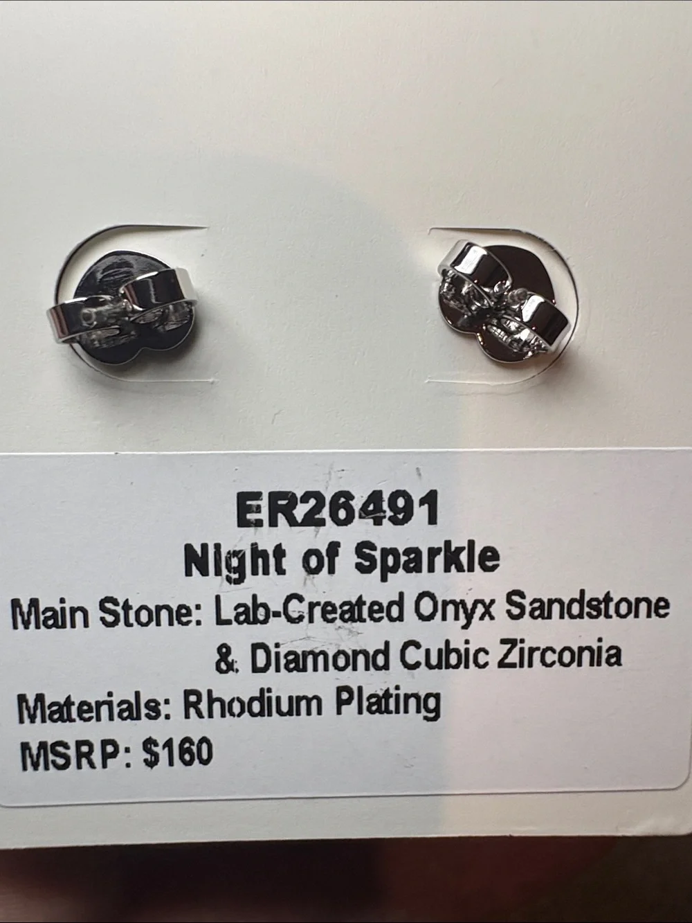 Bomb Party Obsidia - Night of Sparkle - Onyx Sandstone/Diamond CZ - Rhodium